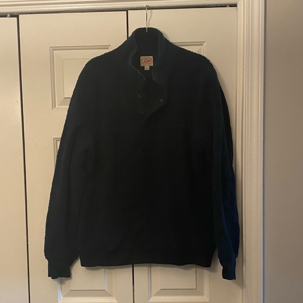 JCrew Mens Navy Sherpa Sweatshirt